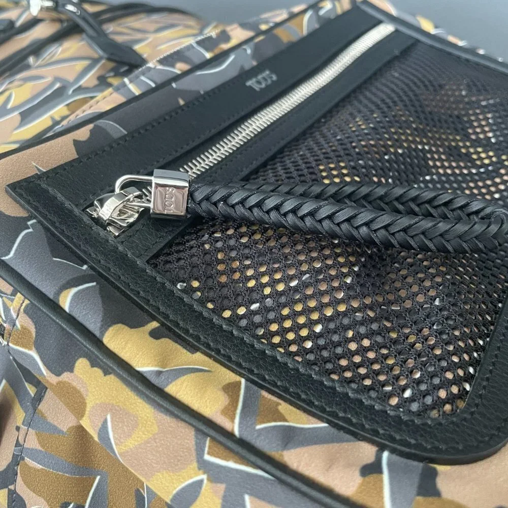 Tod's‎ Italy Tech Zaine Easy Lacci Graphic Nylon Backpack, XDMMDDGT3L0JWJ987N